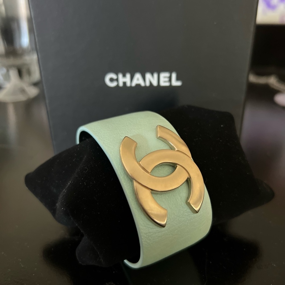 Chanel iridescent cuff bracelet